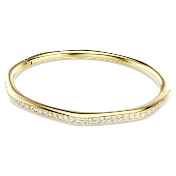 Dextera バングル, オクタゴンシェイプ, ラウンドカット, ホワイト, ゴールドトーン・プレーティング - Swarovski, 5724582