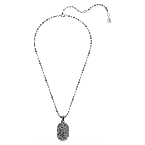Dextera Octagon pendant, Octagon shape, Round cut, Black, Ruthenium plated - Swarovski, 5724595