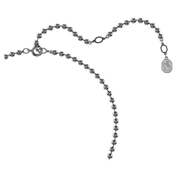 Dextera Octagon pendant, Octagon shape, Round cut, Black, Ruthenium plated - Swarovski, 5724595