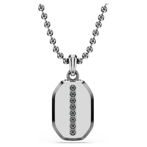 Dextera Octagon pendant, Octagon shape, Round cut, Black, Ruthenium plated - Swarovski, 5724595
