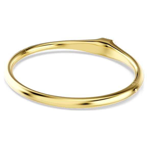 Dextera bangle, Round cut, White, Gold-tone plated - Swarovski, 5724597