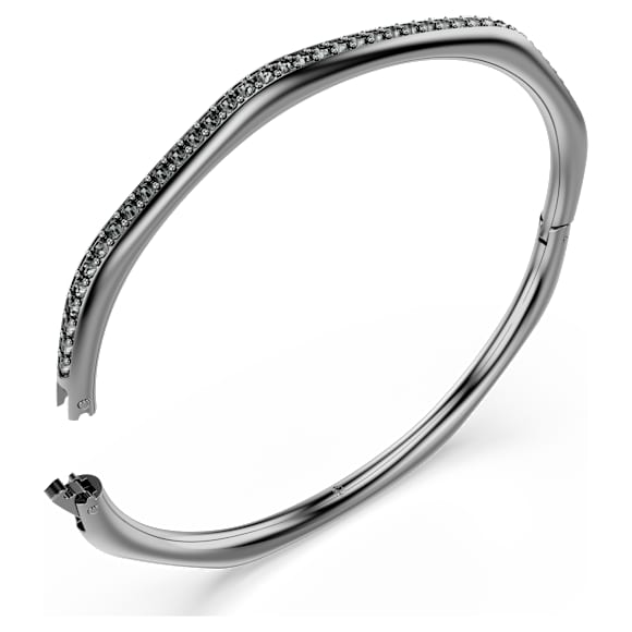 Obročasta zapestnica Dextera, Osemkotna oblikac, Okrogli rez, Bela, Prevleka iz rutenija - Swarovski, 5724604