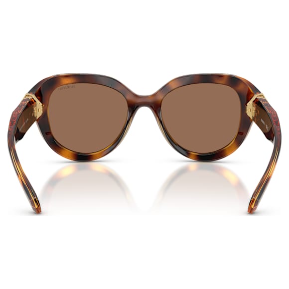Sunglasses, Round shape, Brown - Swarovski, 5724613