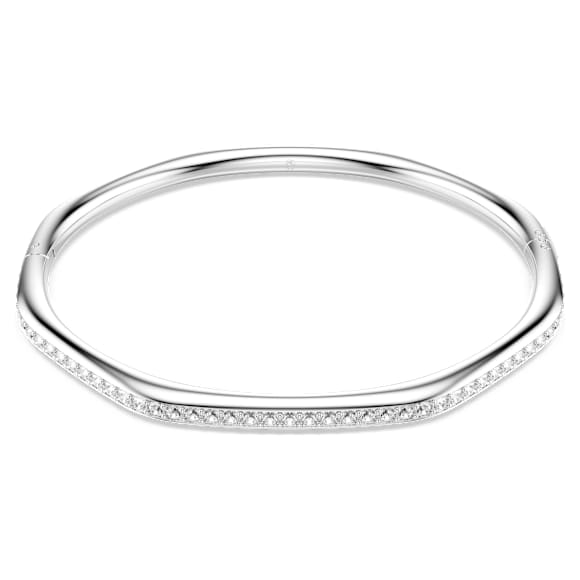 Dextera バングル, オクタゴンシェイプ, ラウンドカット, ホワイト, ロジウム・プレーティング - Swarovski, 5725221
