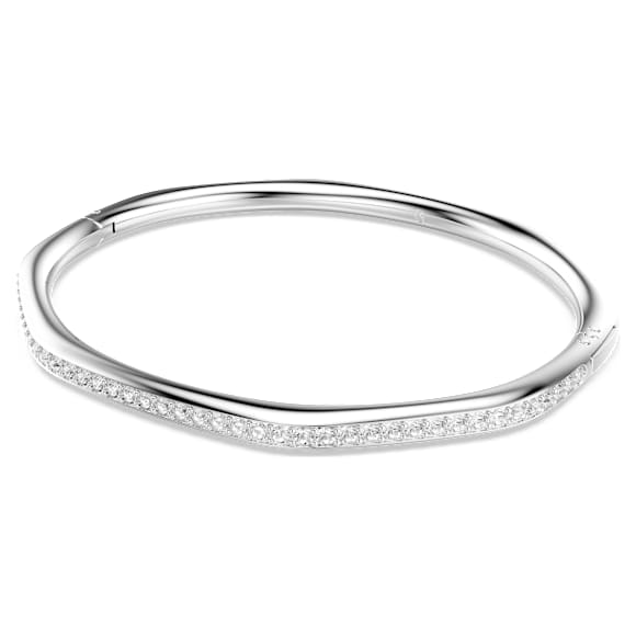 Dextera バングル, オクタゴンシェイプ, ラウンドカット, ホワイト, ロジウム・プレーティング - Swarovski, 5725221