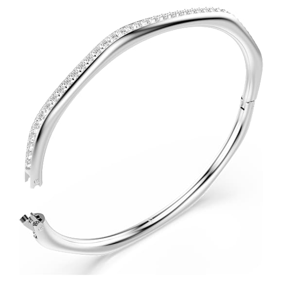 Dextera バングル, オクタゴンシェイプ, ラウンドカット, ホワイト, ロジウム・プレーティング - Swarovski, 5725221