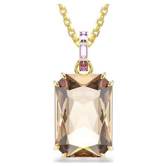 Colgante Millenia, Talla octogonal, Caramelo, Acabado en oro de 18 quilates - Swarovski, 5725752