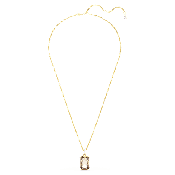 Millenia pendant, Octagon cut, Caramel, Gold-tone plated - Swarovski, 5725752