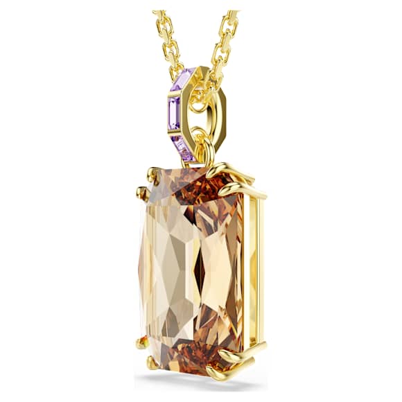 Millenia 链坠, 八角形切割, 焦糖色, 镀金色调 - Swarovski, 5725752