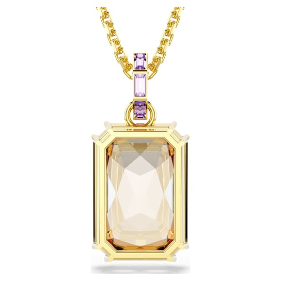 Colgante Millenia, Talla octogonal, Caramelo, Acabado en oro de 18 quilates - Swarovski, 5725752