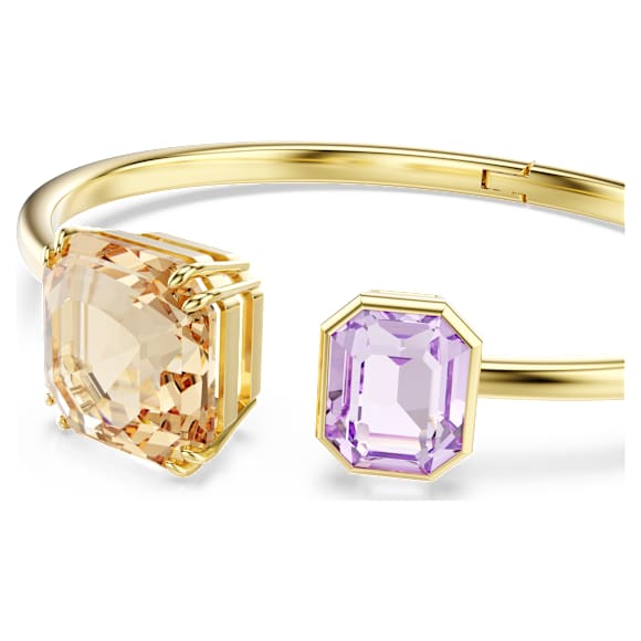 Bracciale rigido Millenia, Taglio ottagonale, Multicolore, Finitura oro 18K - Swarovski, 5725756