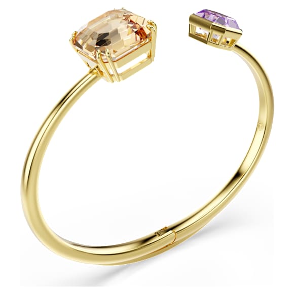 Pevný náramek Millenia, Osmihranný výbrus, Vícebarevný, Povrchová úprava z 18k zlata - Swarovski, 5725756