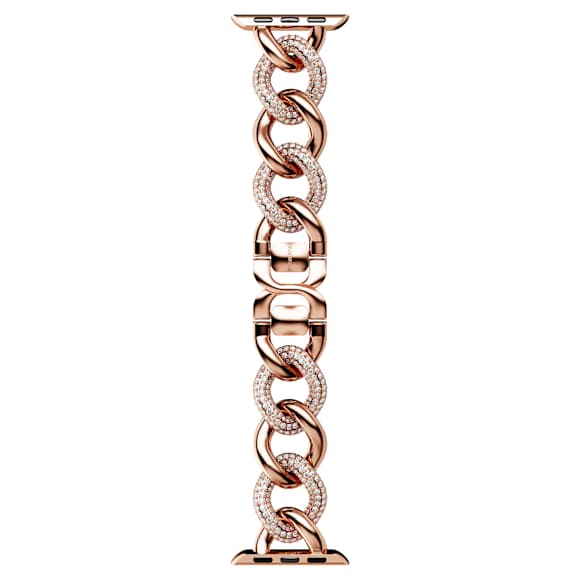 Chain strap, For Apple Watch® 40mm & 41mm, Rose gold tone, Rose gold-tone finish - Swarovski, 5725785