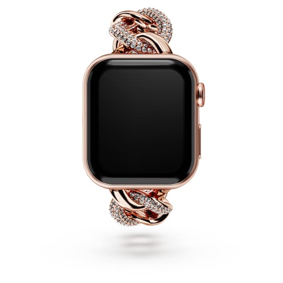 Chain strap, For Apple Watch® 40mm & 41mm, Rose gold tone, Rose gold-tone finish - Swarovski, 5725785