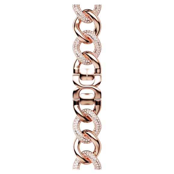 Chain strap, For Apple Watch® 40mm & 41mm, Rose gold tone, Rose gold-tone finish - Swarovski, 5725785