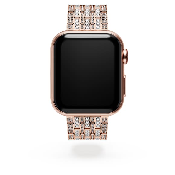 Princess strap, For Apple Watch® 40mm & 41mm, Rose gold tone, Rose gold-tone finish - Swarovski, 5725786