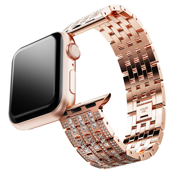 Princess strap, For Apple Watch® 40mm & 41mm, Rose gold tone, Rose