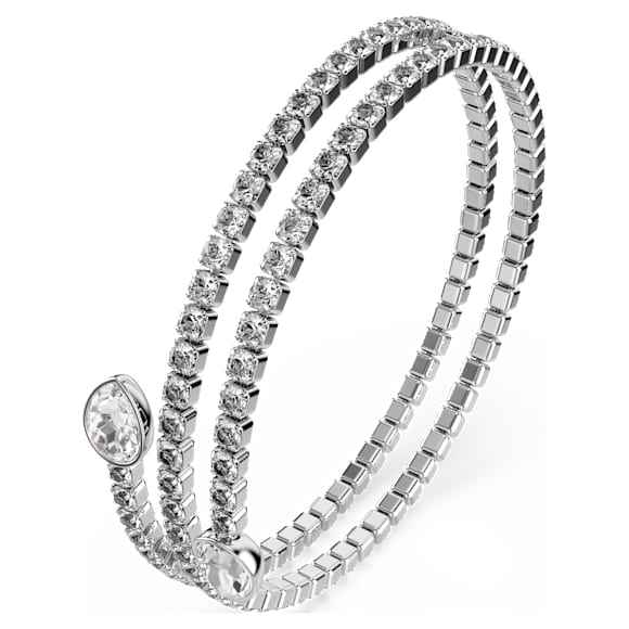 Bangle, Pear cut, White, Mixed metal finish - Swarovski, 5725799
