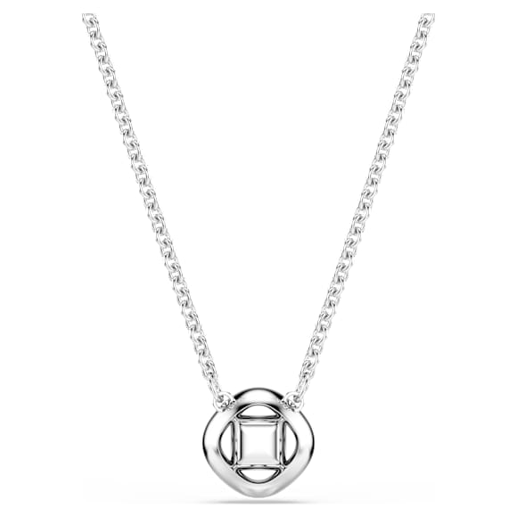 Pendant, Round cut, White, Rhodium plated - Swarovski, 5725800