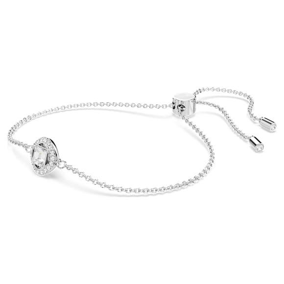 Bransoletka, Szlif okrągły, Biała, Powłoka z rodu - Swarovski, 5725802