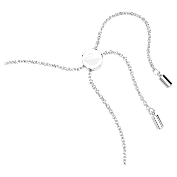 Bransoletka, Szlif okrągły, Biała, Powłoka z rodu - Swarovski, 5725802