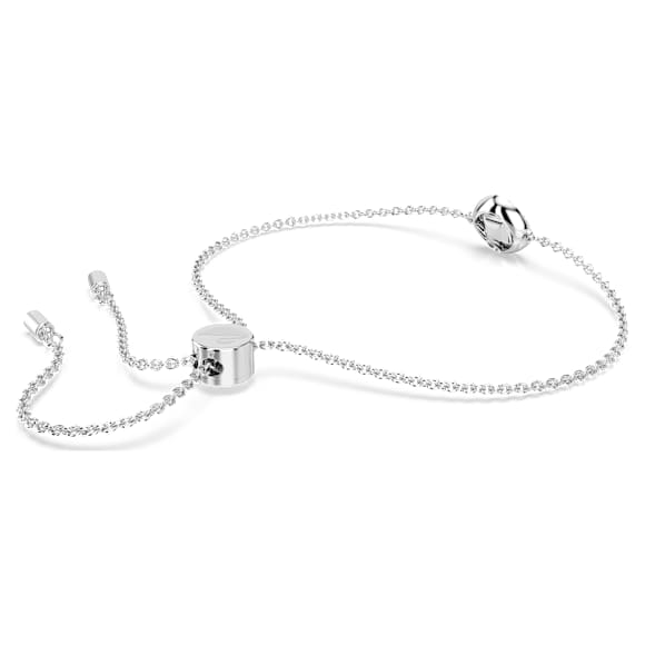 Bransoletka, Szlif okrągły, Biała, Powłoka z rodu - Swarovski, 5725802