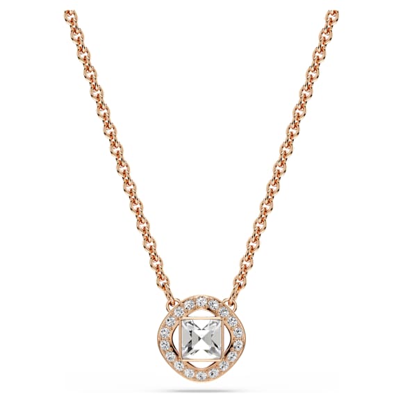 Conjunto Una Angelic, Lapidação redonda, Branco, Lacado a rosa dourado - Swarovski, 5725816