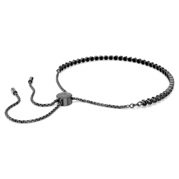 Tennis karkötő, Vegyes körmetszések, Fekete, Ruténium bevonattal - Swarovski, 5725851