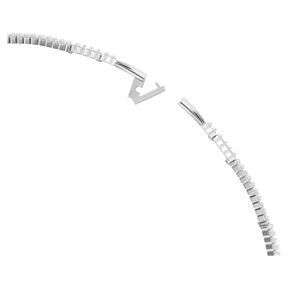 Ovratnica Matrix, Bagetni rez, Bela, Prevleka iz rodija - Swarovski, 5727039