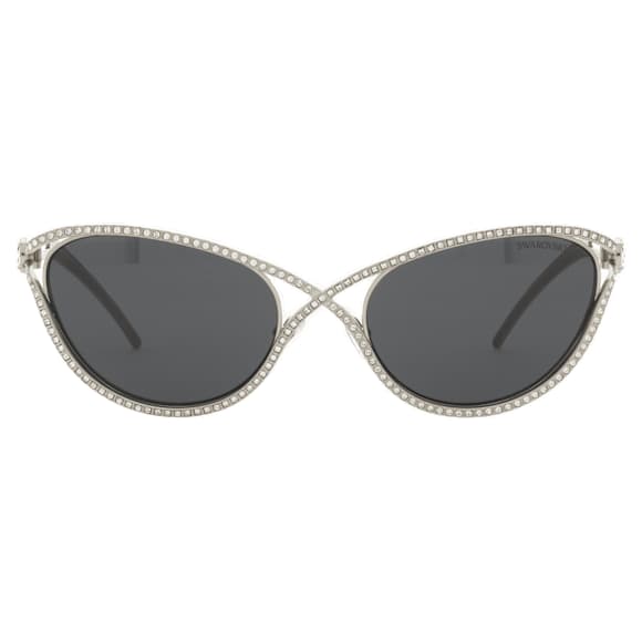 แว่นกันแดด, ทรงตาแมว, SK7025, โทนสีเงิน - Swarovski, 5727196