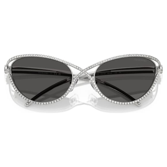 แว่นกันแดด, ทรงตาแมว, SK7025, โทนสีเงิน - Swarovski, 5727196