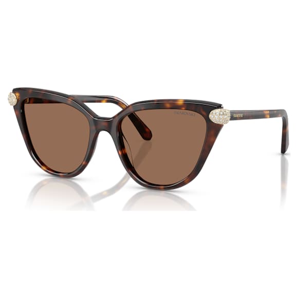 Sonnenbrille, Cat-eye-Form, Braun - Swarovski, 5727240
