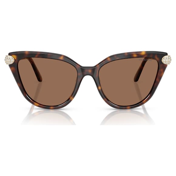 Sunglasses, Cat-eye shape, Brown - Swarovski, 5727240