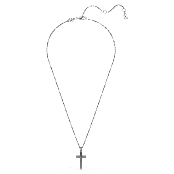 Insigne Anhänger, Kreuz, Grau, Rutheniert - Swarovski, 5727985