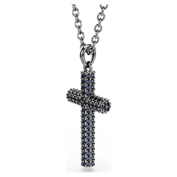 Insigne Anhänger, Kreuz, Grau, Rutheniert - Swarovski, 5727985