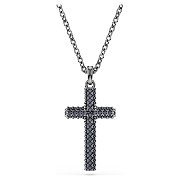 Insigne Anhänger, Kreuz, Grau, Rutheniert - Swarovski, 5727985