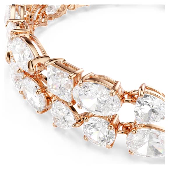 Mesmera ブレスレット, ミックスカット, ホワイト, 18Kローズゴールドコーティング - Swarovski, 5728002