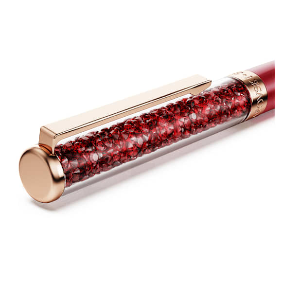 Crystalline 圓珠筆, 紅色, 粉紅色漆面，鍍玫瑰金色調 - Swarovski, 5728337