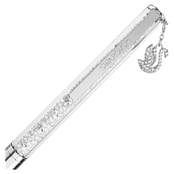 Crystalline 圓珠筆, 天鵝, 鍍鉻 - Swarovski, 5728406