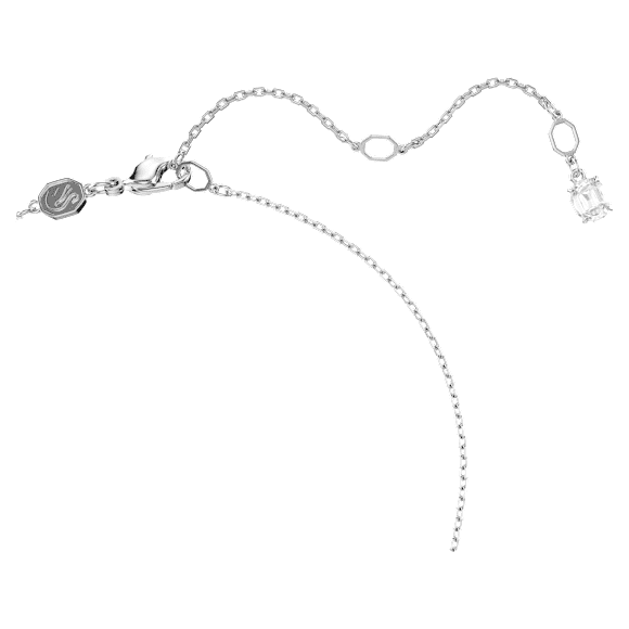 Matrix pendant, Baguette cut, Knot, White, Rhodium plated - Swarovski, 5728553