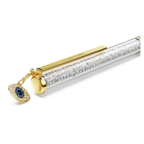 Crystalline Silk 圓珠筆, Evil eye, 金色, 多種金屬潤飾 - Swarovski, 5728729