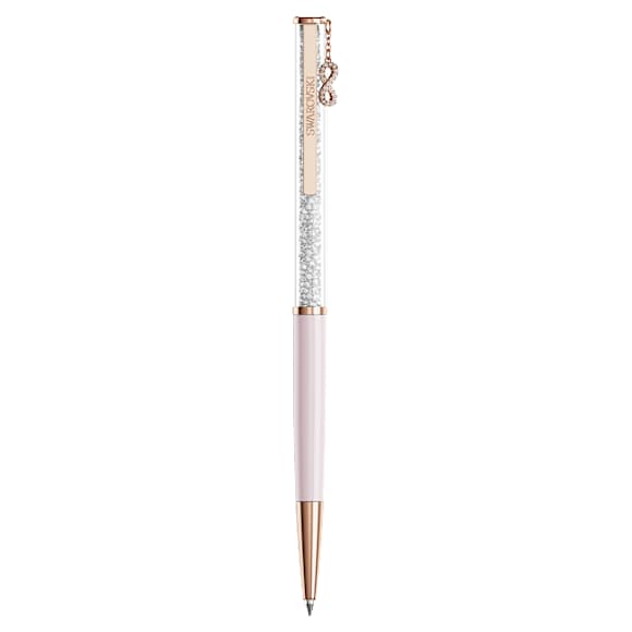 Crystalline Silk ballpoint pen, Infinity, Pink lacquered, Rose gold-tone plated - Swarovski, 5728731