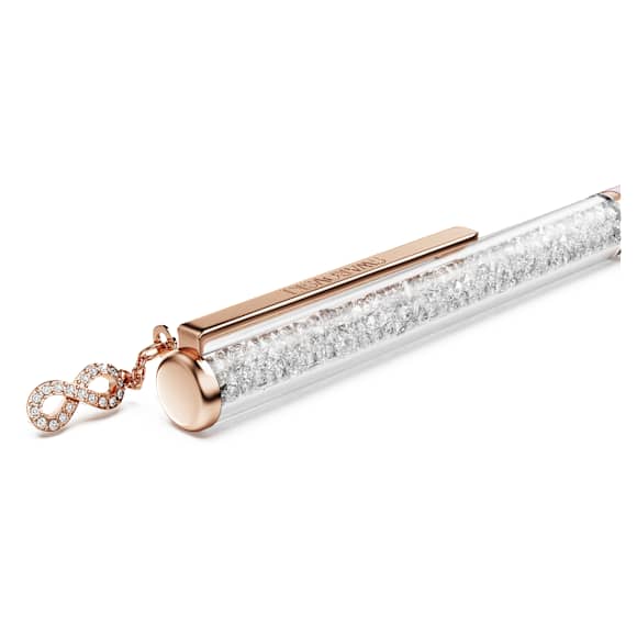 Crystalline Silk ballpoint pen, Infinity, Pink lacquered, Rose gold-tone plated - Swarovski, 5728731