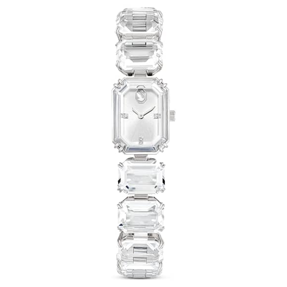 Orologio, Braccialetto con taglio Octagon, Bianco, Acciaio inossidabile - Swarovski, 5729182