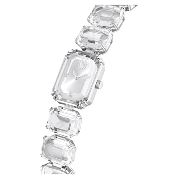 Orologio, Braccialetto con taglio Octagon, Bianco, Acciaio inossidabile - Swarovski, 5729182