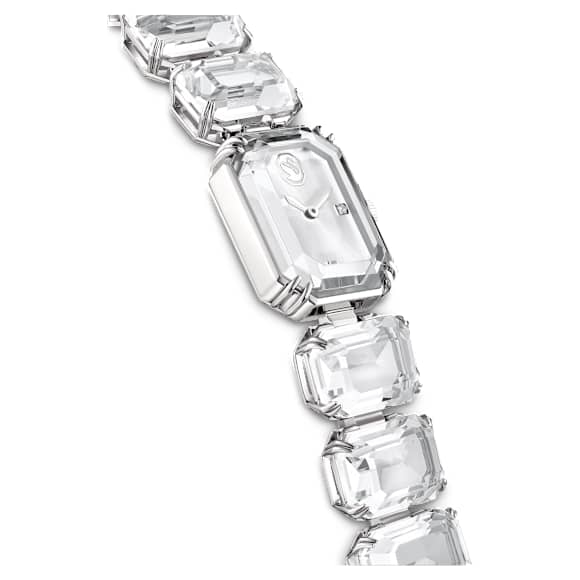Orologio, Braccialetto con taglio Octagon, Bianco, Acciaio inossidabile - Swarovski, 5729182