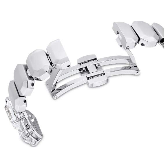 Orologio, Braccialetto con taglio Octagon, Bianco, Acciaio inossidabile - Swarovski, 5729182