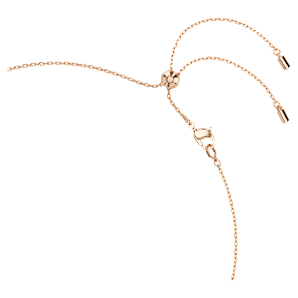 Constella 項鏈, 水晶珍珠，圓形切割, 白色, 鍍金（玫瑰金色飾面） - Swarovski, 5729504