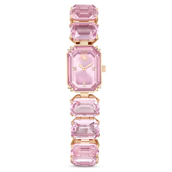 Orologio, Braccialetto con taglio Octagon, Rosa, Finitura in tono oro rosa - Swarovski, 5729843