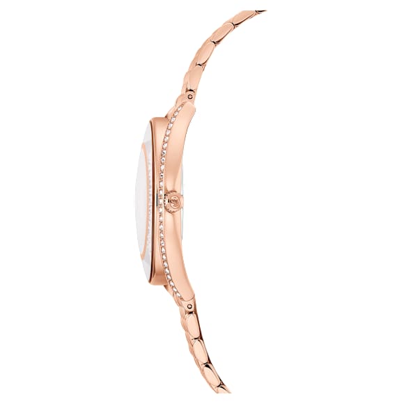 Crystalline aura Uhr, Schweizer Produktion, Metallarmband, Roséfarben, Roségoldfarbenes Finish - Swarovski, 5730140
